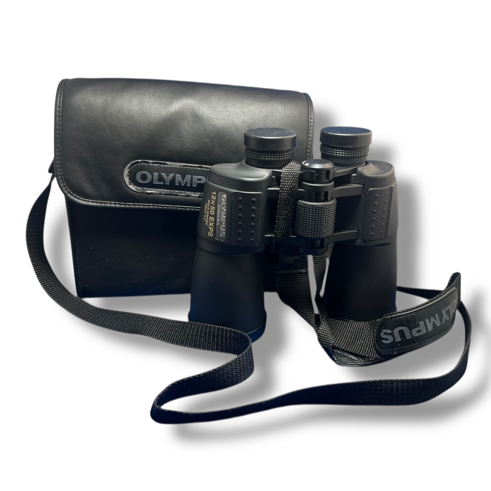 Olympus 12x50 EXPS Binoculars Multi Coated Field 5.3 Made in Japan with Case